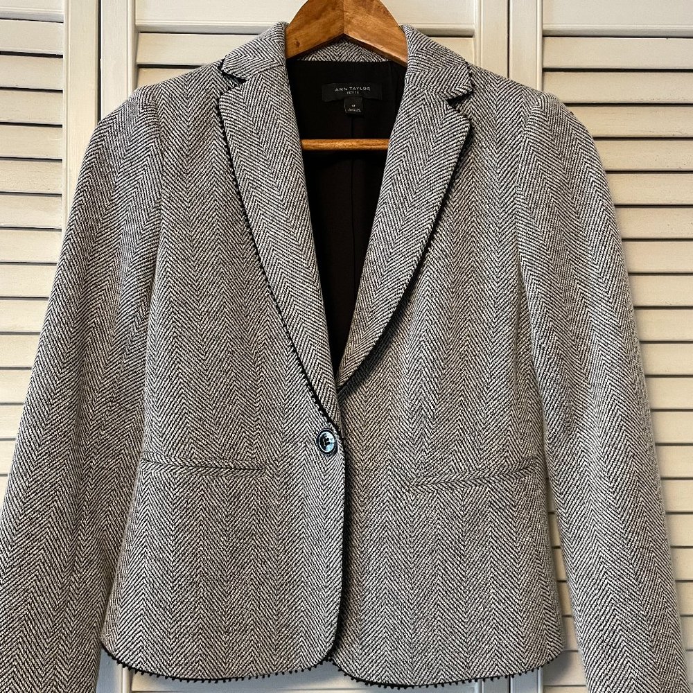 Ann Taylor Black & White Blazer, 0P